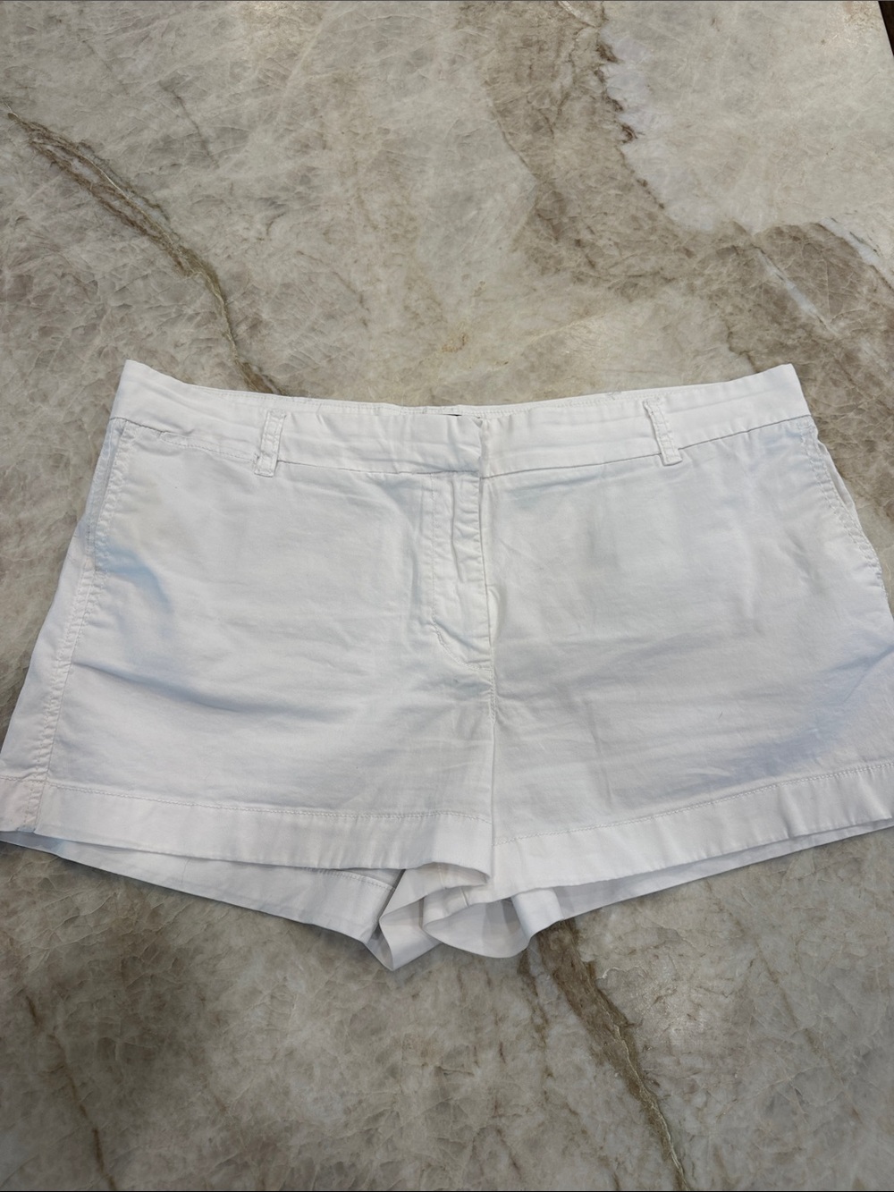 J. Crew White Classic Cotton Chino Shorts size 16